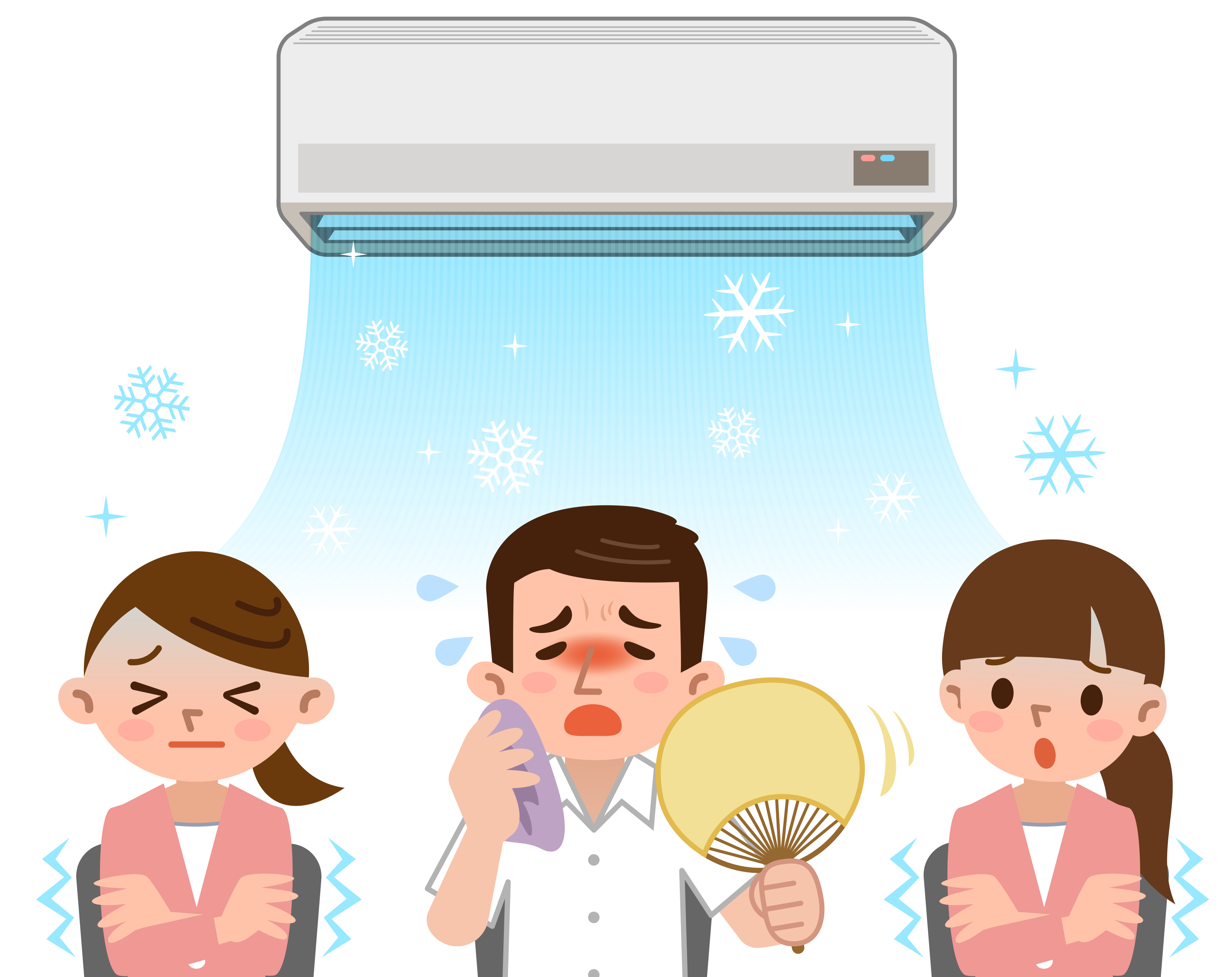 Illustration of how people feel different thermally